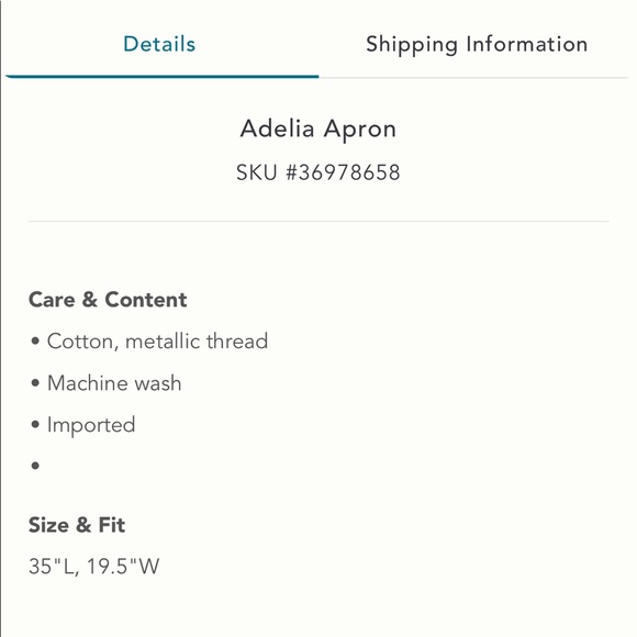 Anthropologie Adelina Metallic Gold Apron - Picture 3 of 7